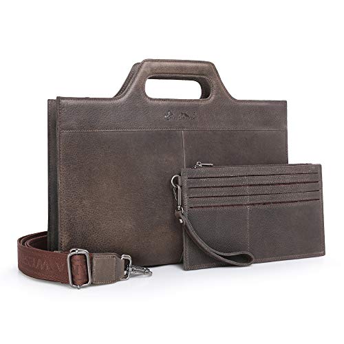 Genuine Leather Laptop Case By Montana West For Concealed Carry