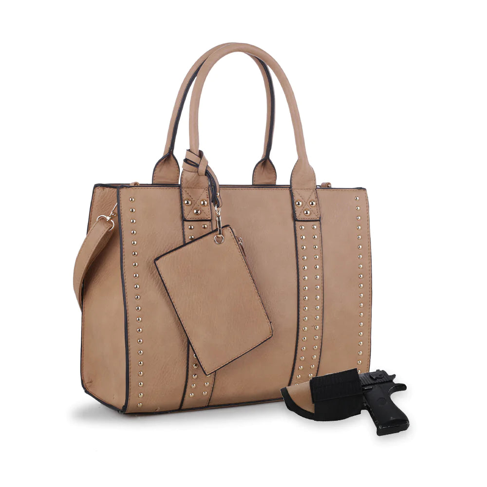 KATE CONCEALED CARRY SATCHEL AT LOVAME BOUTIQUE