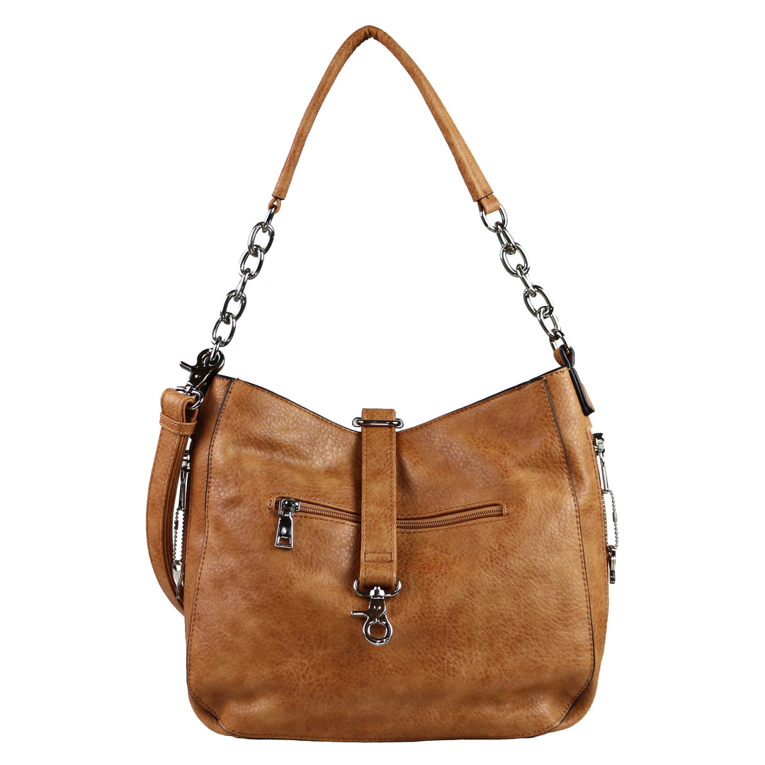 Ashley Chain Hobo - Concealed Carry Cinnamon