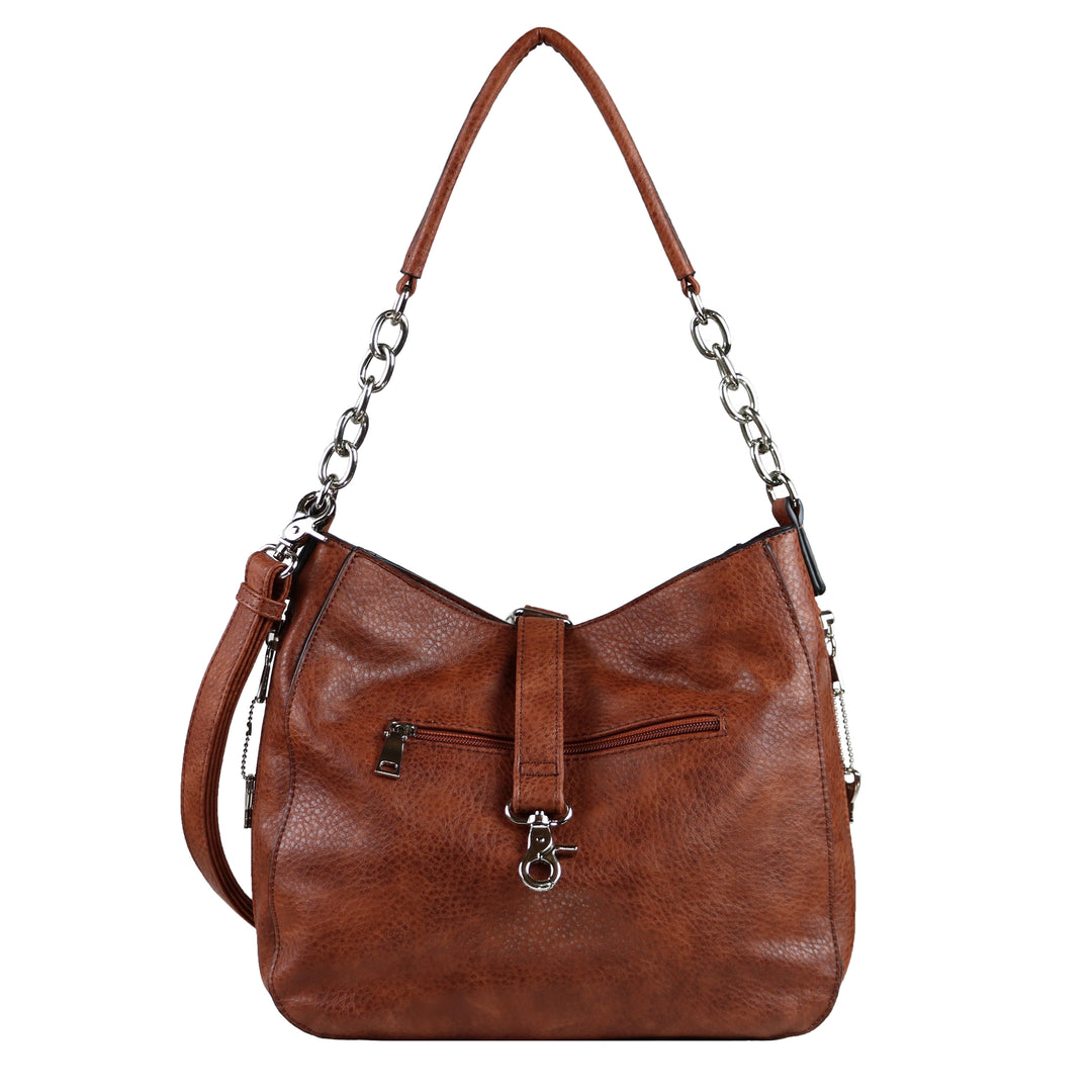 Ashley Chain Hobo - Concealed Carry Mahogany