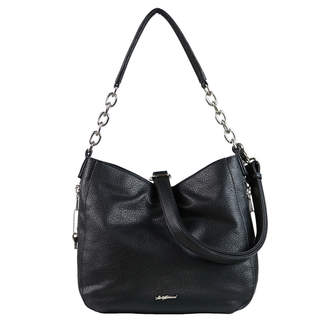 Ashley Chain Hobo - Concealed Carry Black