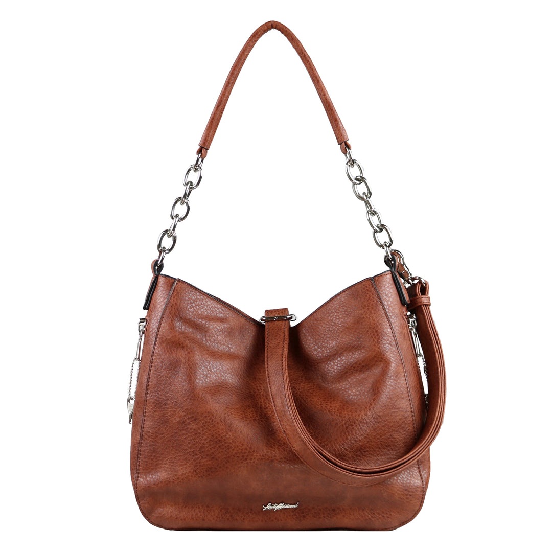 Ashley Chain Hobo - Concealed Carry Mahogany