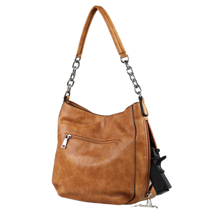 Ashley Chain Hobo - Concealed Carry Cinnamon