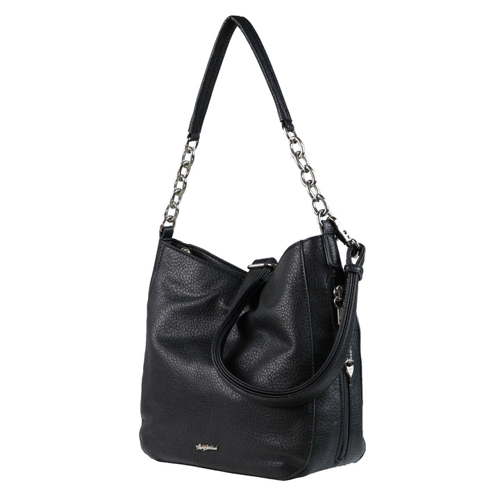 Ashley Chain Hobo - Concealed Carry Black