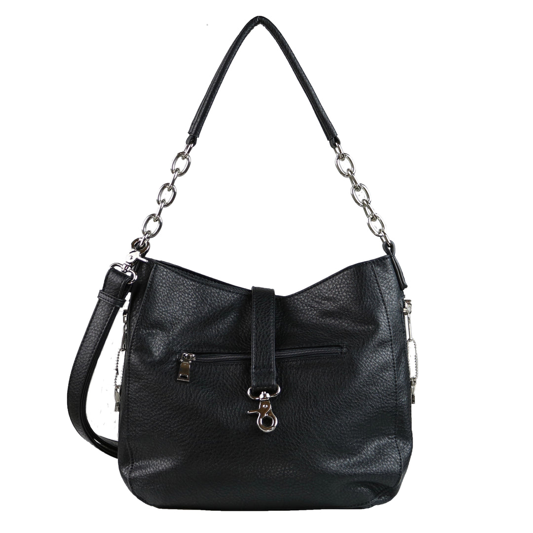 Ashley Chain Hobo - Concealed Carry Black