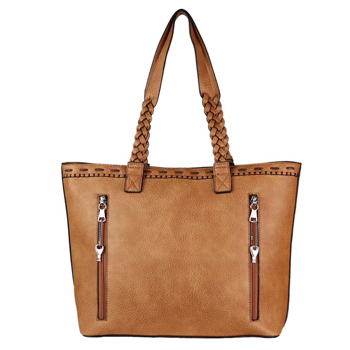 Cora Stitched Tote - Concealed Carry Cinnamon