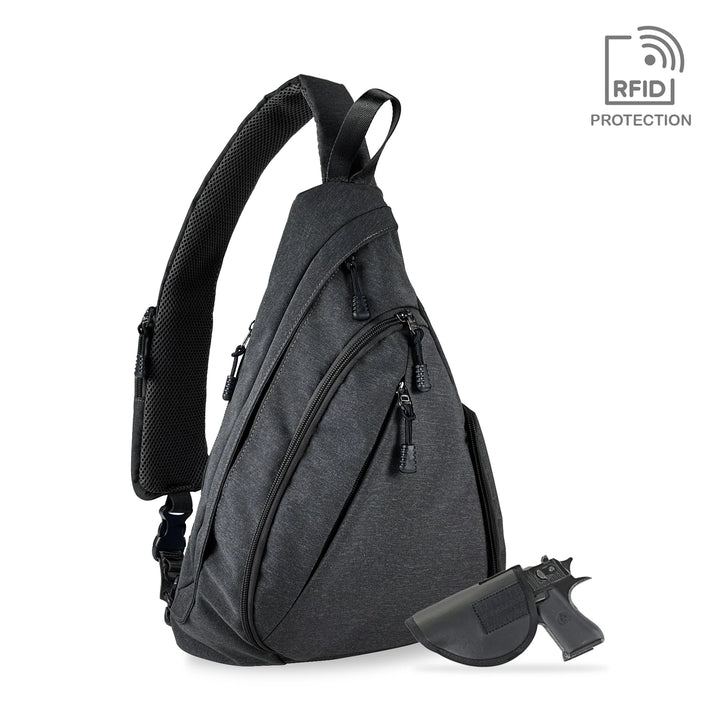 Peyton Sling Concealed Carry by Jessie James at LovaMe Boutique in black.