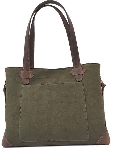 Versacarry Conceal Carry Purse - Canvas Olive Green Tote Style<