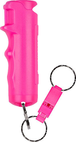 Sabre Pepper Gel Spray W/quick - Release Whistle Flip Top Pink
